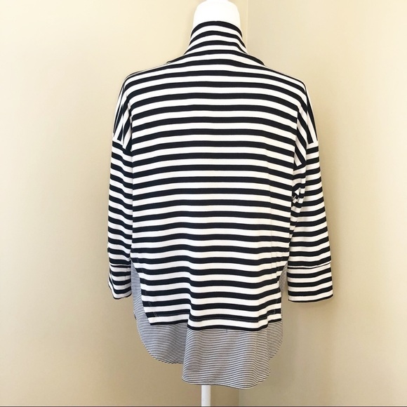 Loft Mixed Media Knit Black/White Top - Small - Picture 4 of 11